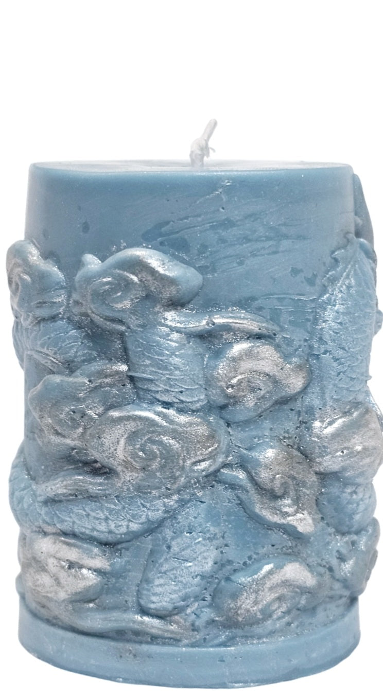 Smoking Dragon Novelty Candle, High-Detail Soy & Pillar Blend, Handmade JK Treasures, Where Worlds Collide, 5.73 oz