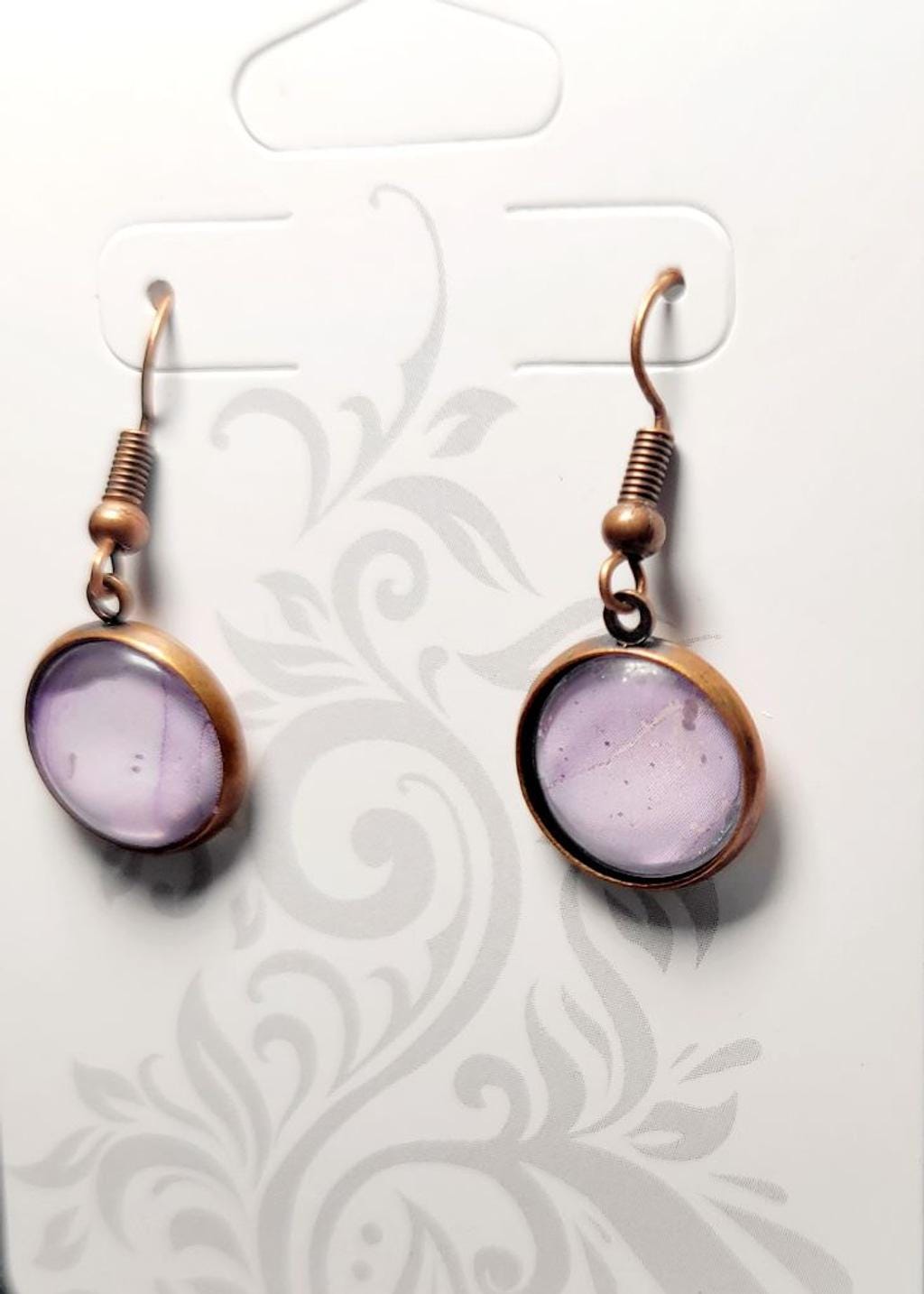 Artisan marbled dangle drop earrings