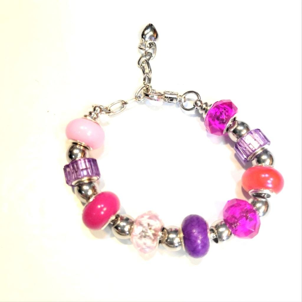 European Style Beaded Bracelet 7"