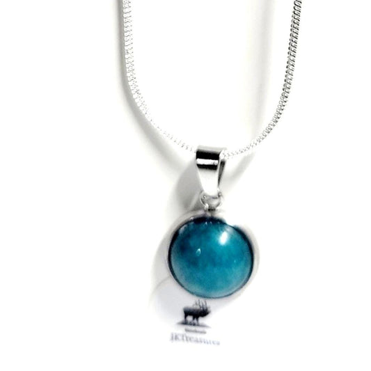 Natural Adventurine Crystal Pendant Sterling Silver Necklace