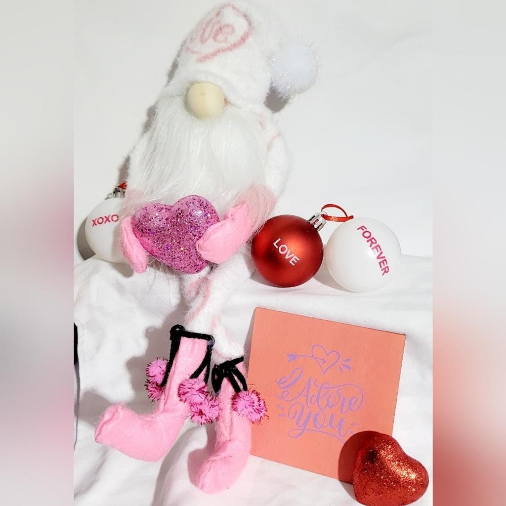 Naughty Valentine's Day Gnome with heart