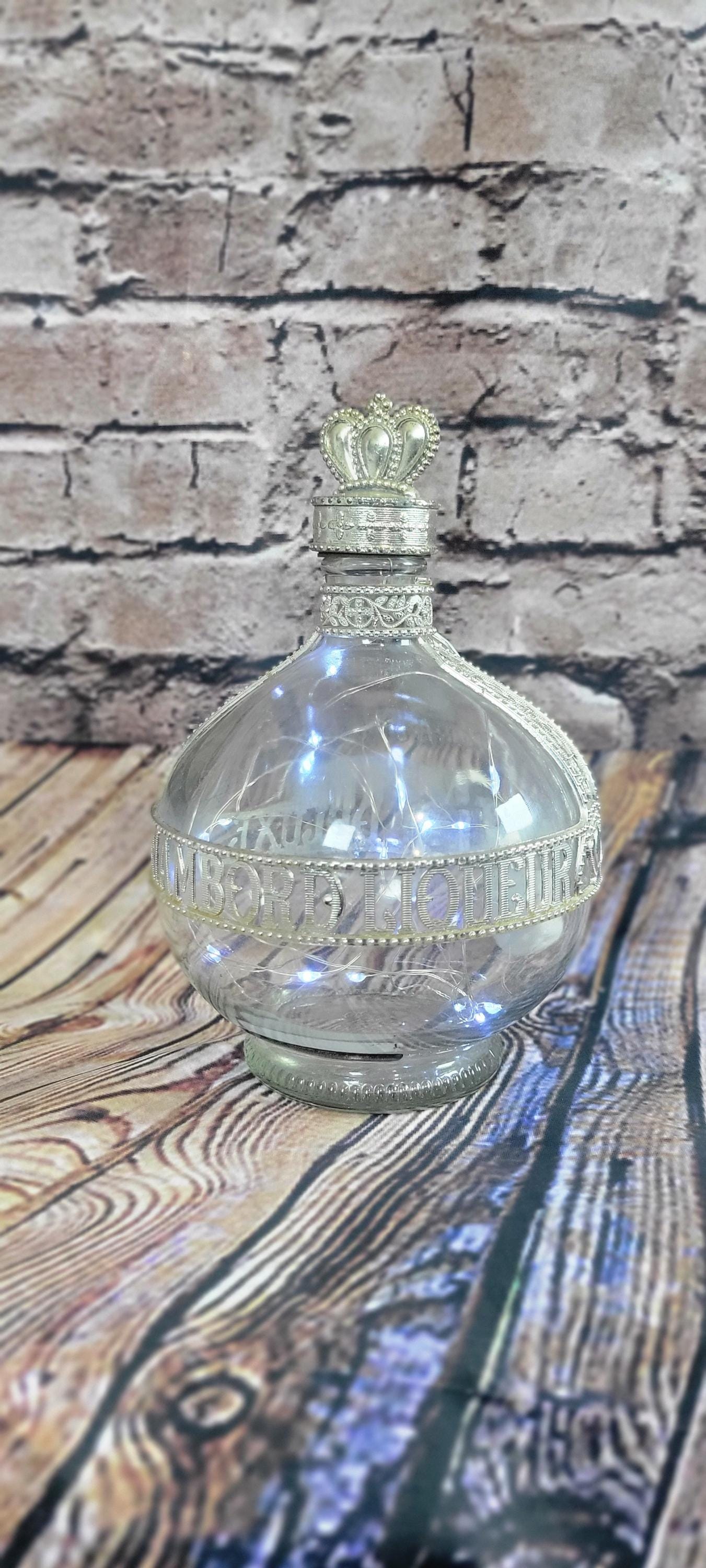 Vintage Chambord Royal Deluxe Liquer bottle electric LED Fairy lights  centerpiece