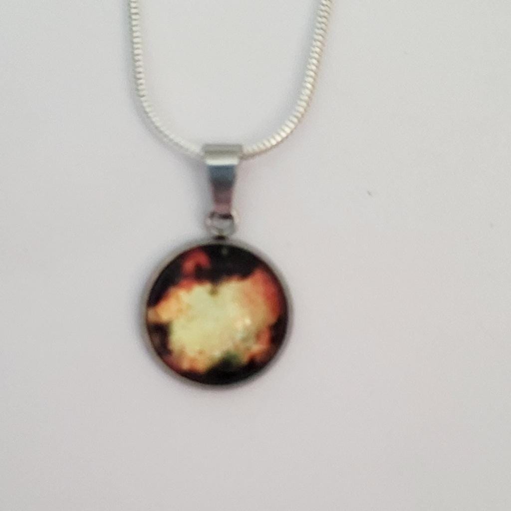 925 Sterling Silver nebula galaxy necklace