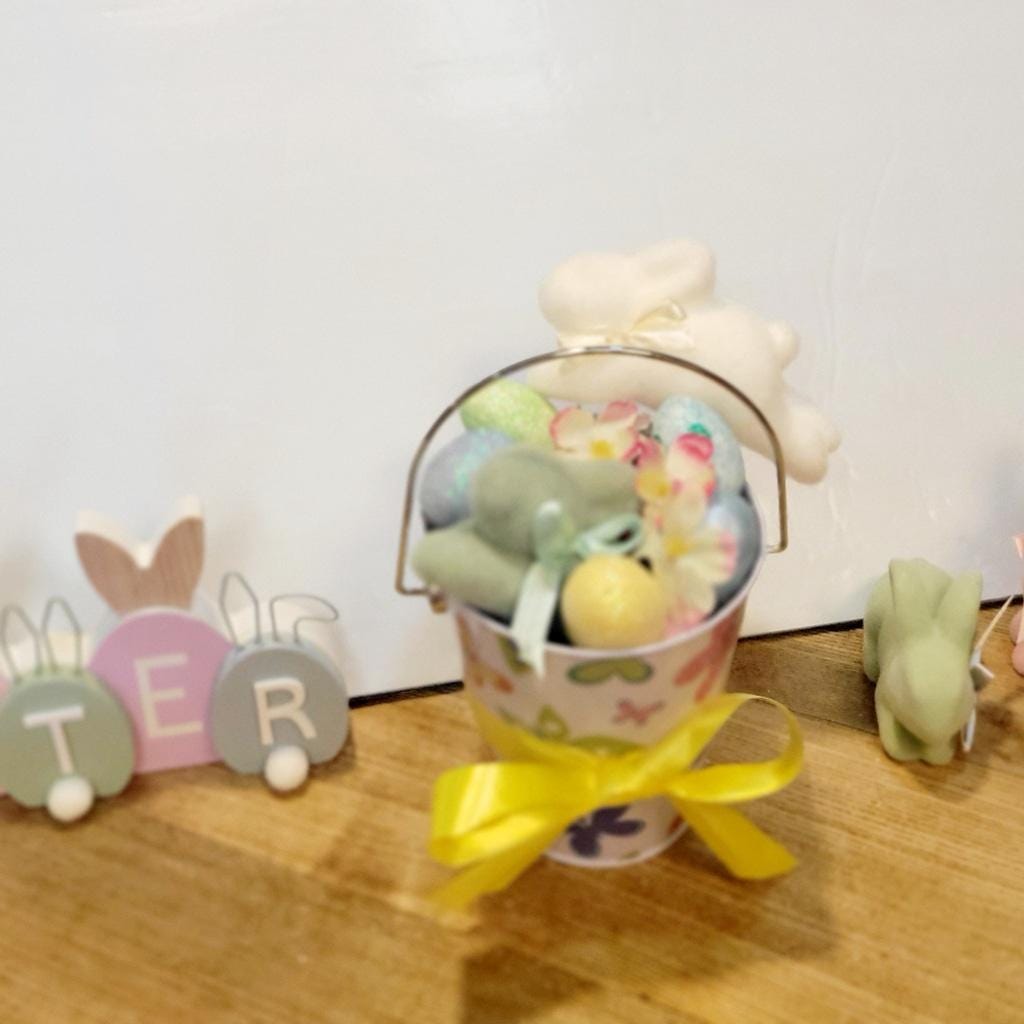 Colorful Easter Bucket Table Home Decor