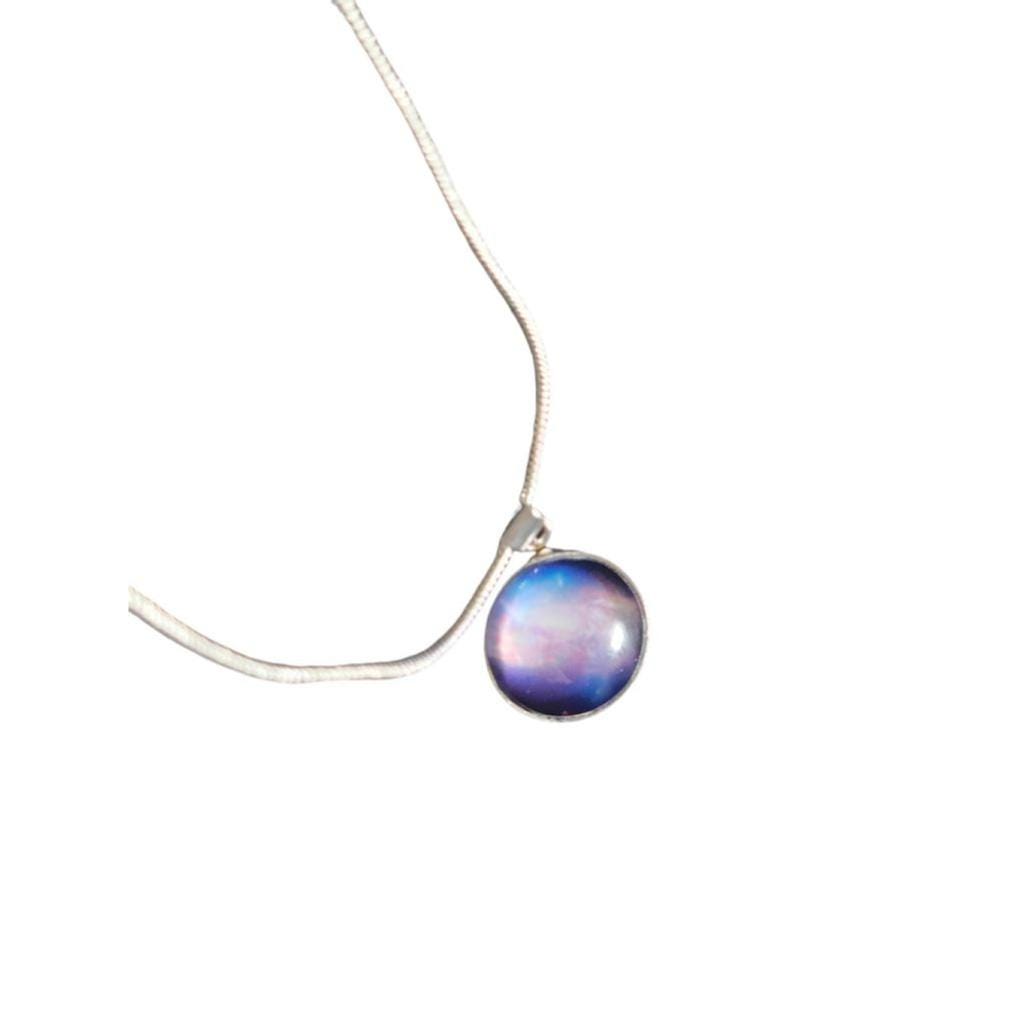 925 Sterling Silver nebula galaxy necklace