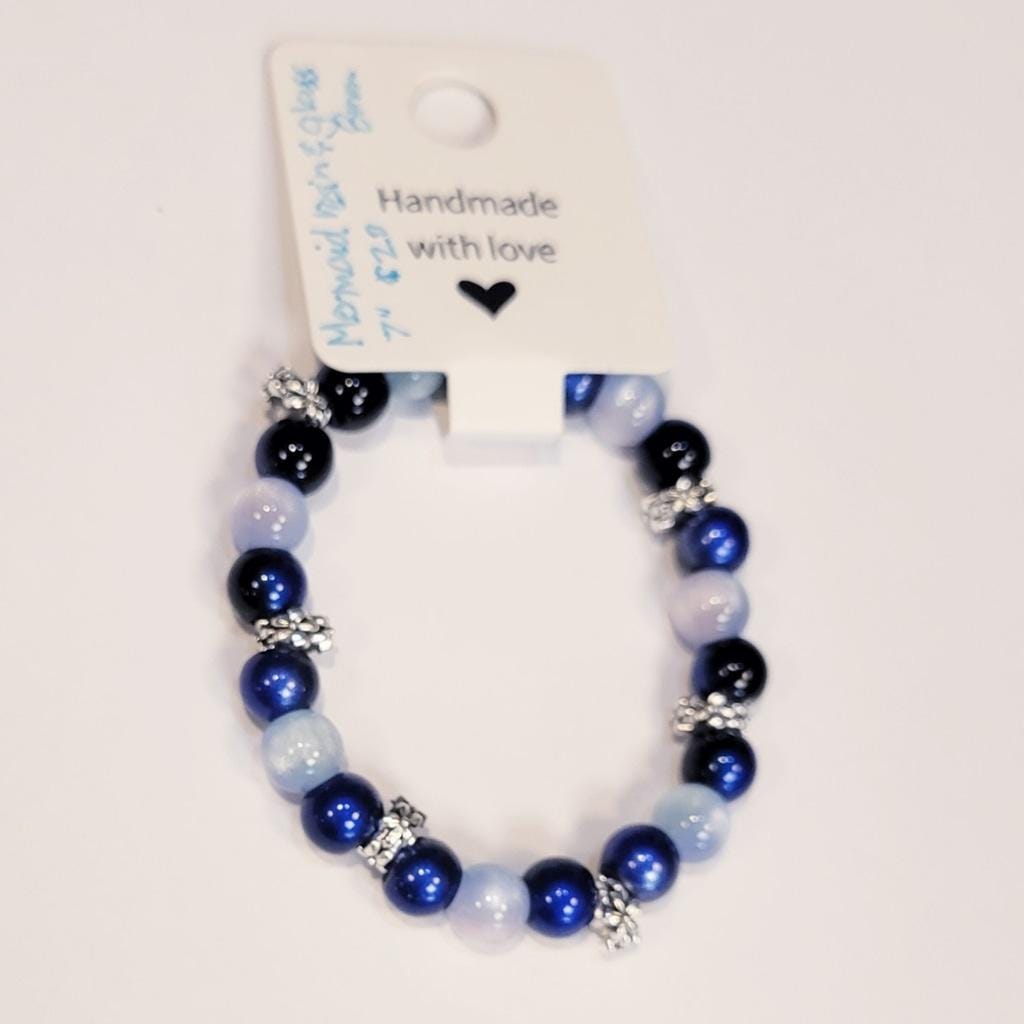 Mermaid beaded stretch bracelet