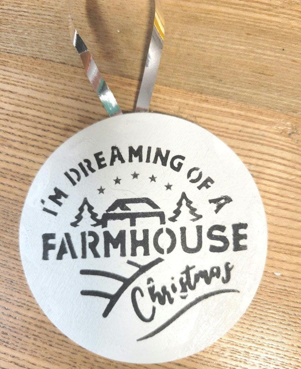 Handpainted Christmas ornaments 3" wood discs