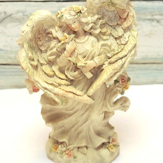 Rare Vintage Designspirations Angel Figurine With Cross