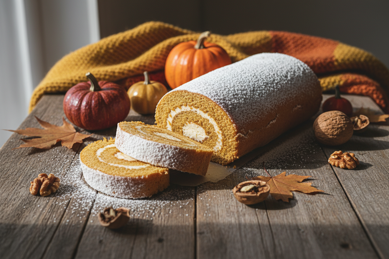 Pumpkin roll candle