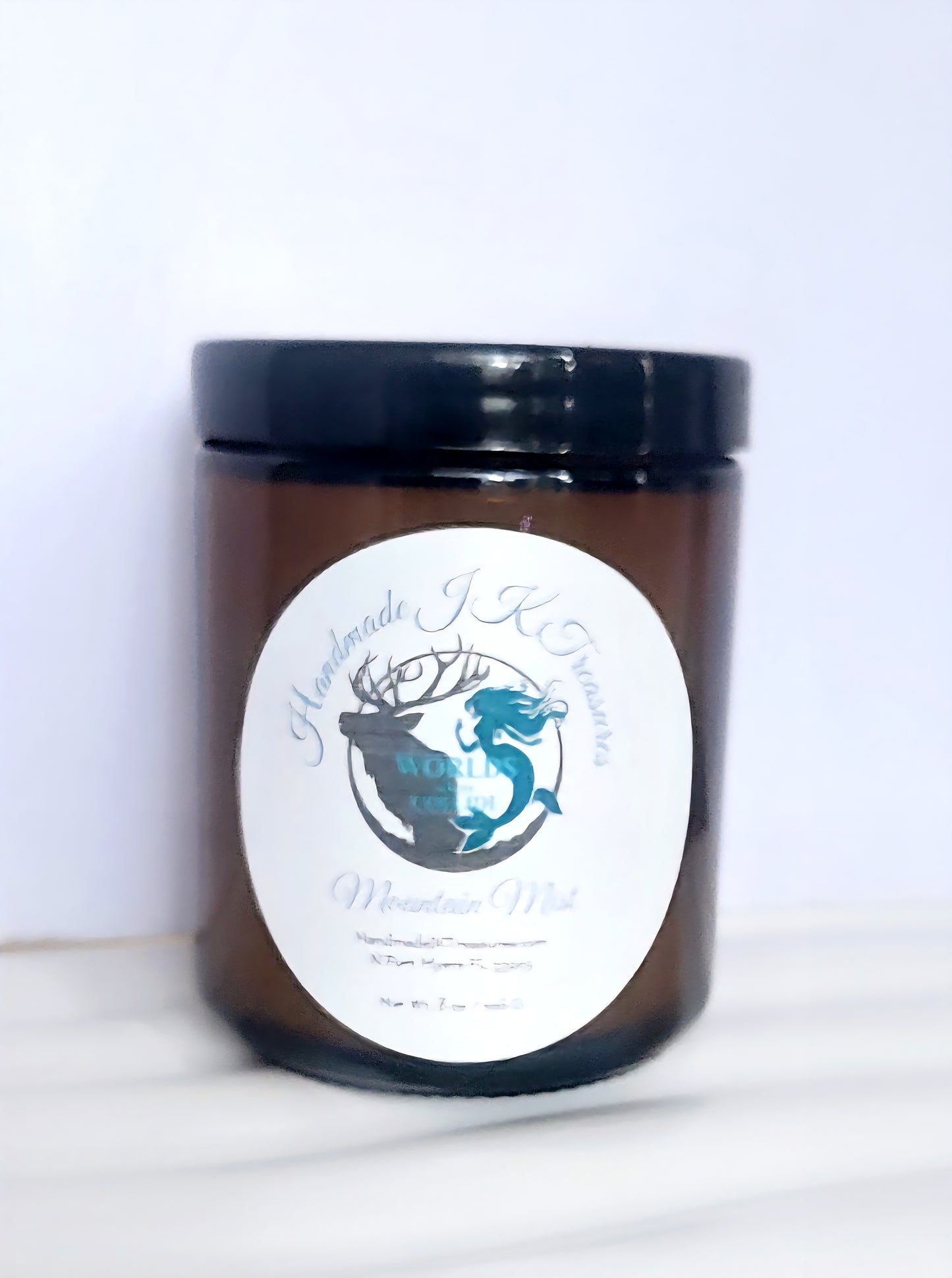 Elk Pillar Vegan Soy Wax Candle Mountain Mist 8 OZ