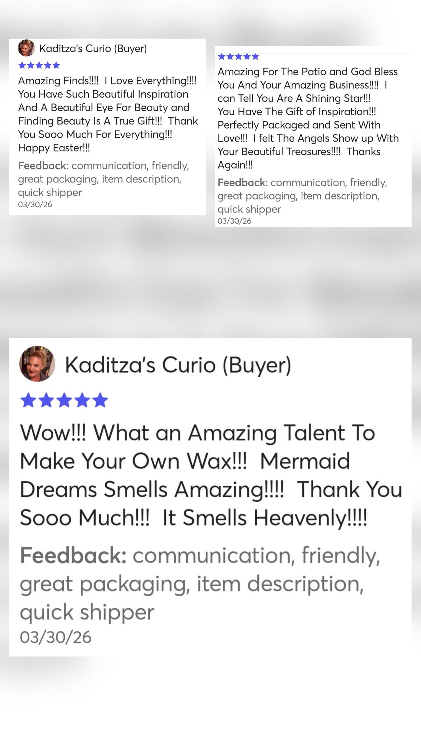 Handmade JK Treasures 5 star reviews
