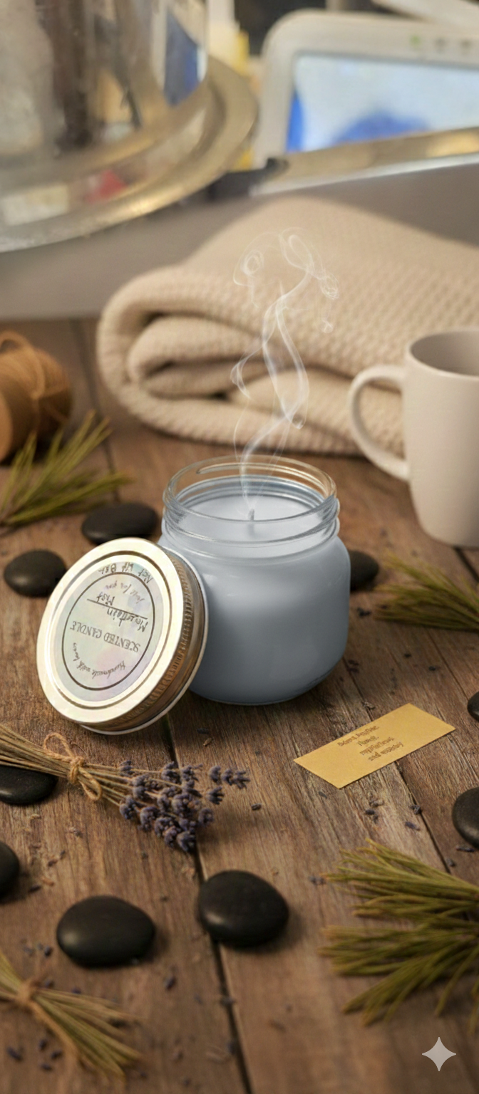 Artisan Vegan Soy Wax 8 oz Glass Mason jar candles