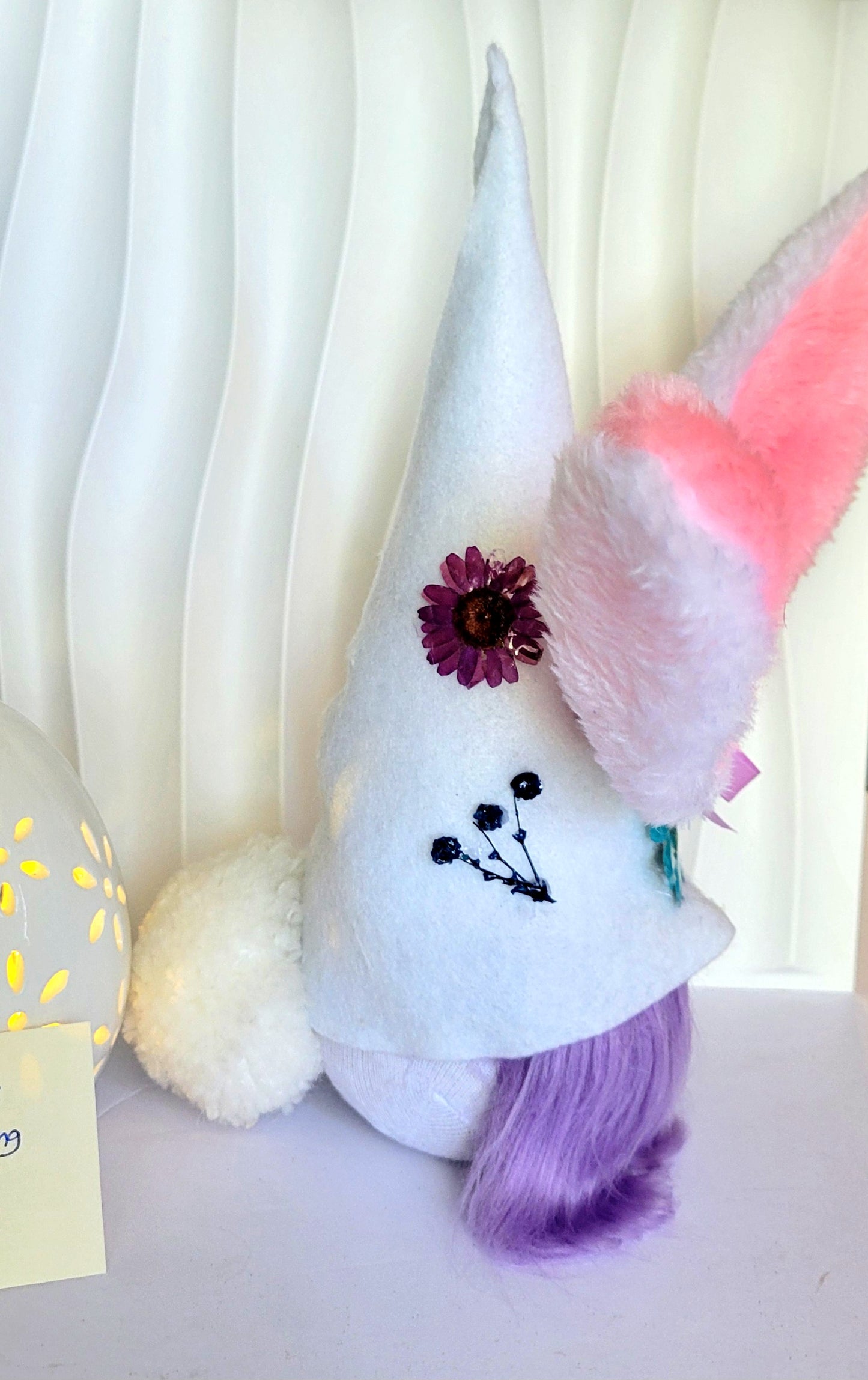 Easter Bunny Poseable Gnome Plush Home Decor 11"