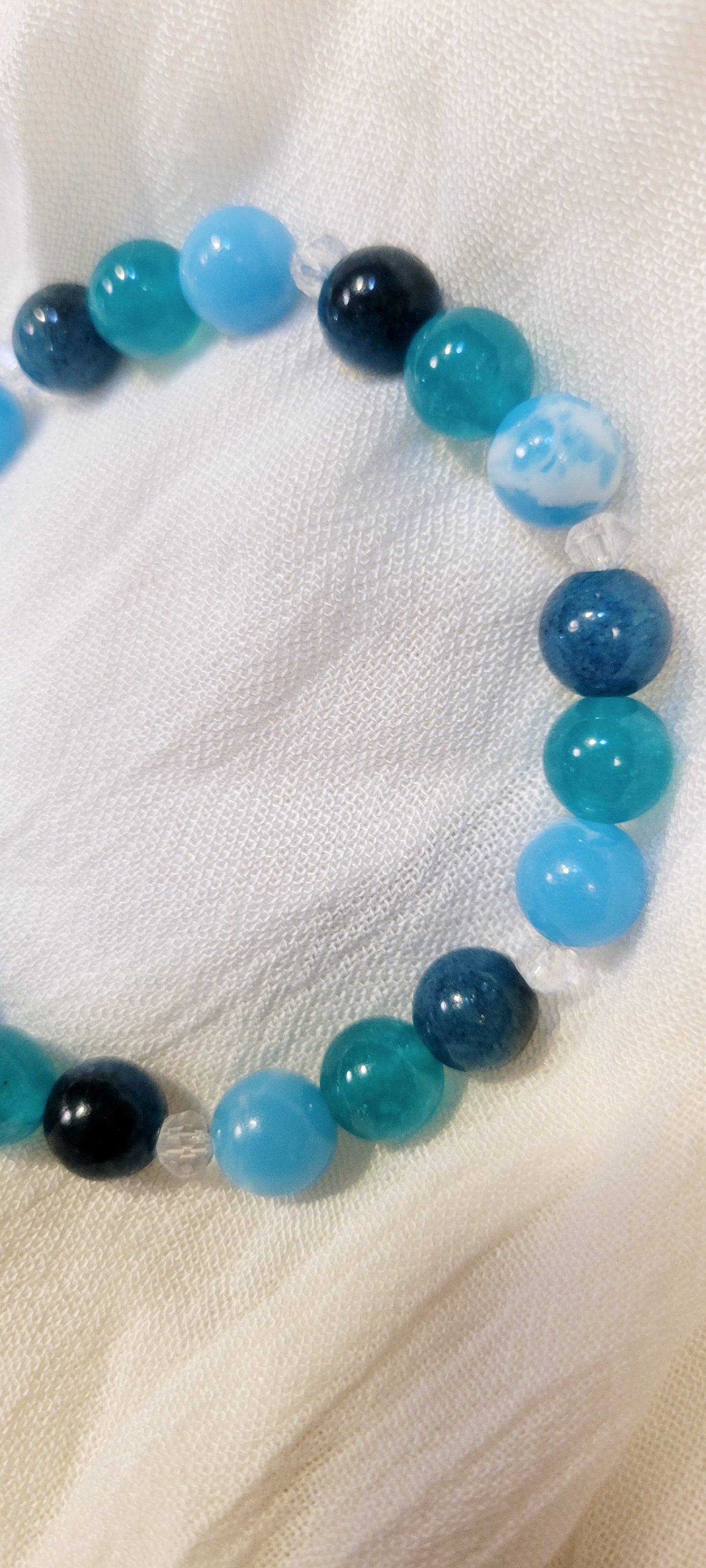 Gemstone Intention Beaded Bracelet With 4 Crystals & Intent Card| Metaphysical Healing