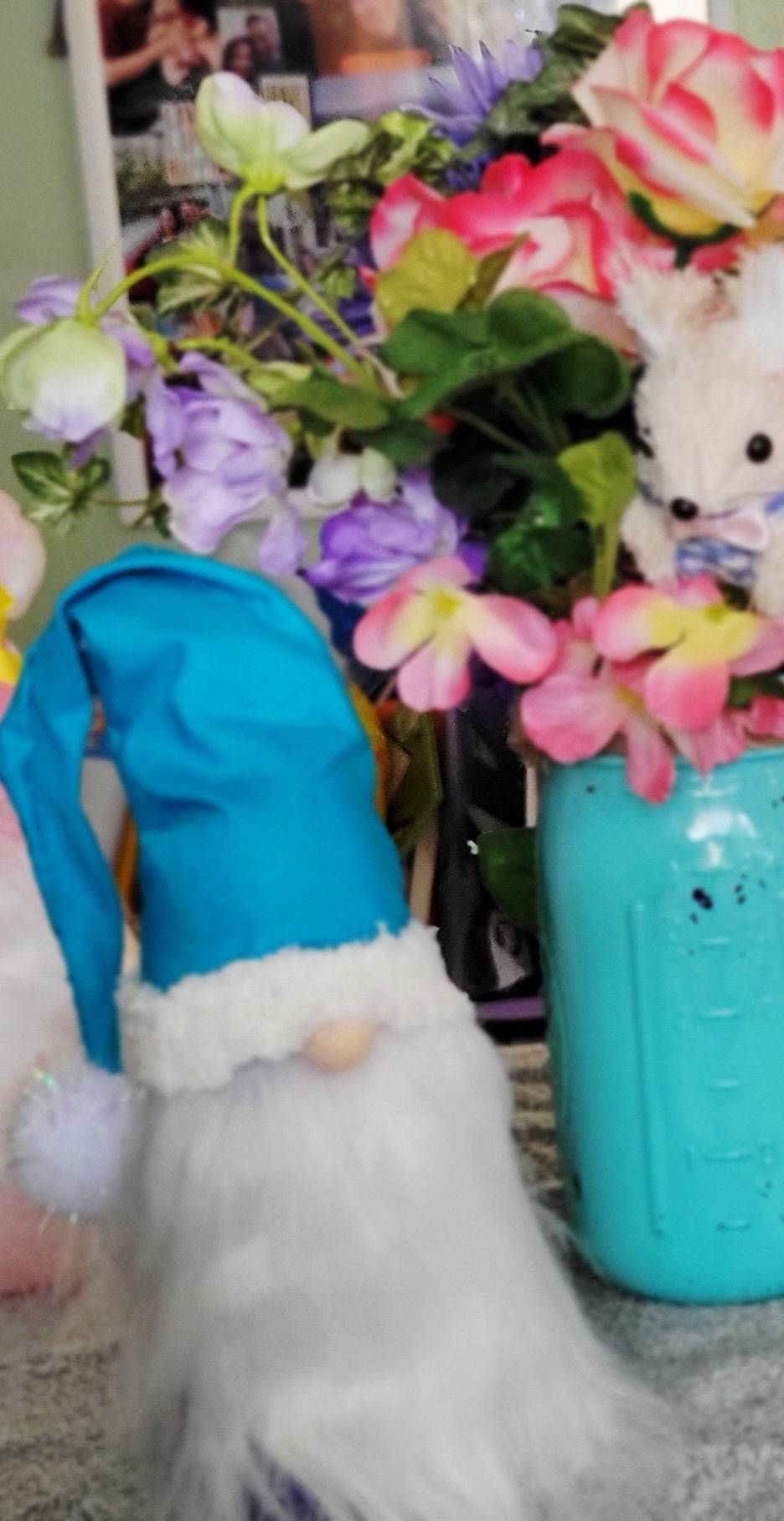 Easter Egg Gnome Purple, Pink, Green, and White Decor