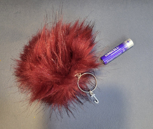 3-in faux fox fur keychains