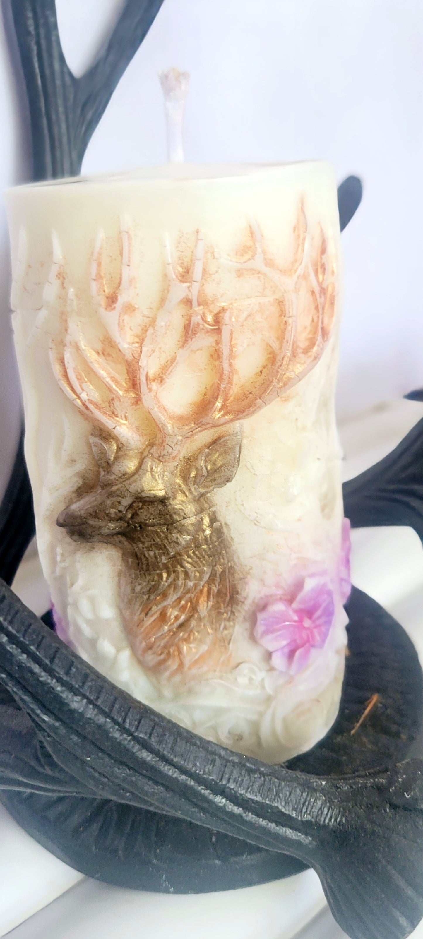 Elk Pillar Vegan Soy Wax Candle Mountain Mist 8 OZ