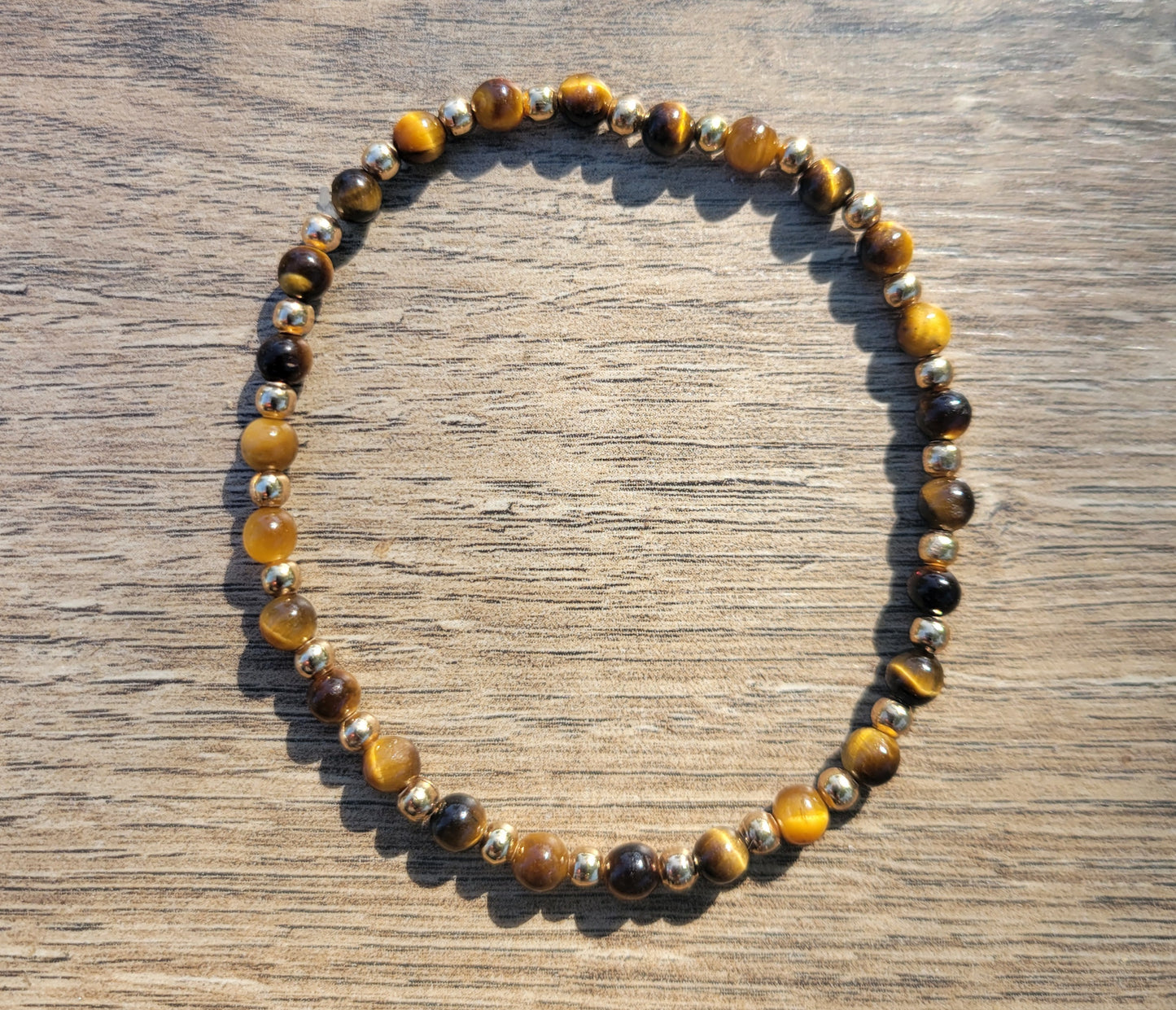 Beaded Bracelet - Natural Gemstones 4mm Dainty