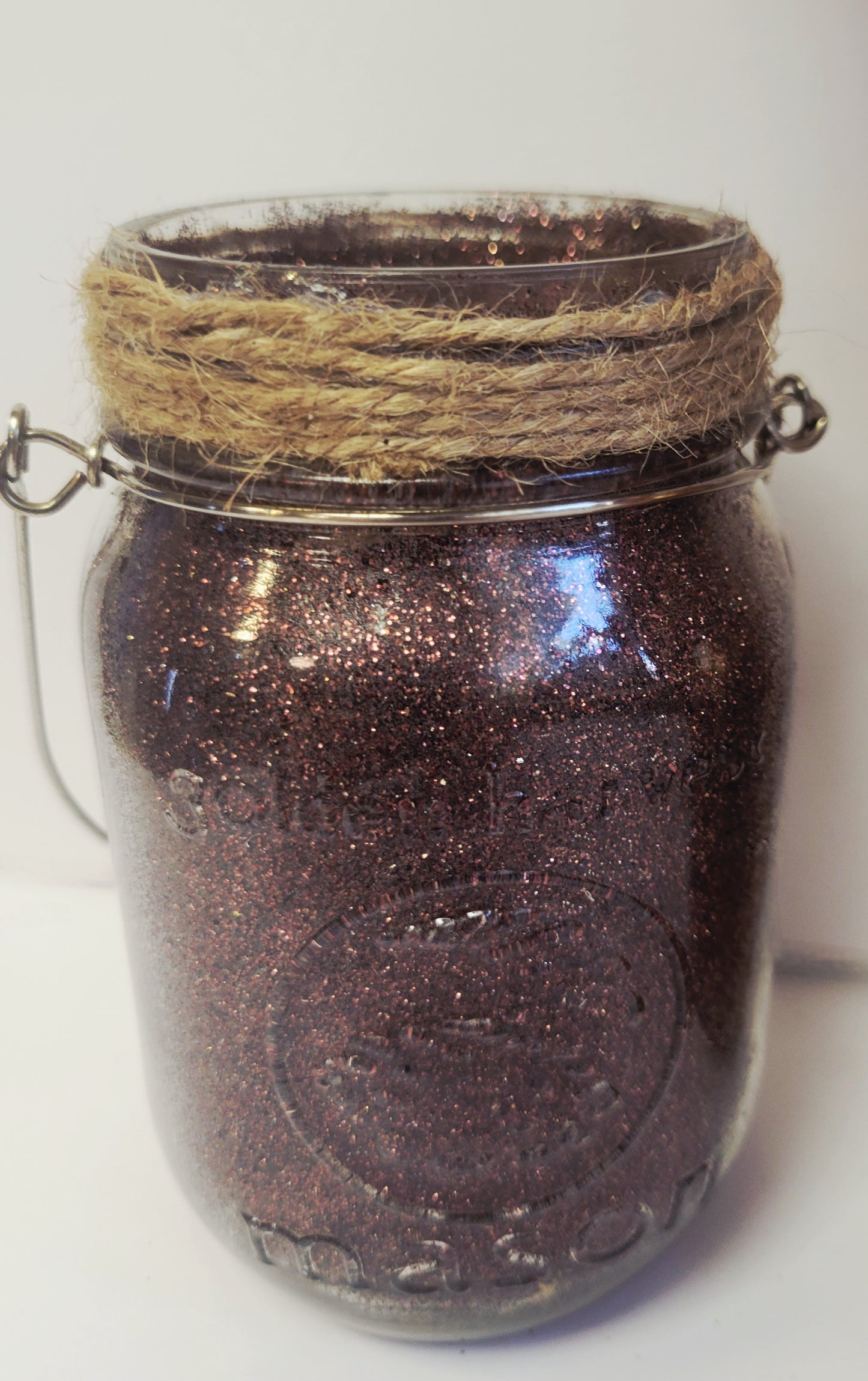 Glitter Fall Autumn Mason Jars Set Of 3 Centerpiece Table Decor