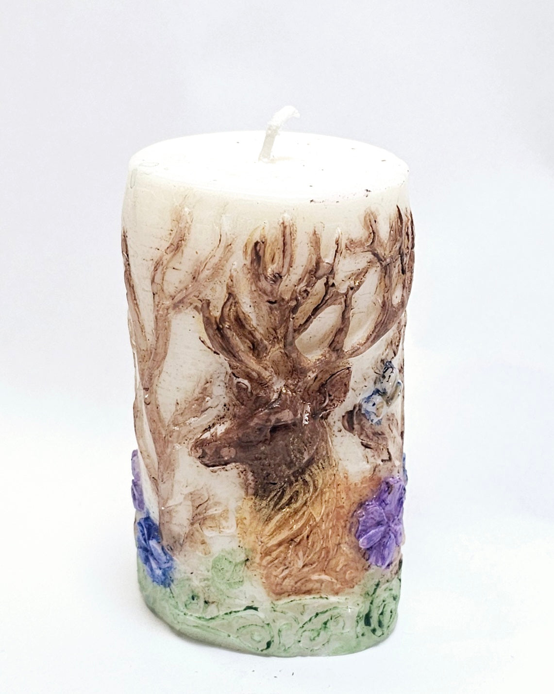 Elk Pillar Vegan Soy Wax Candle Mountain Mist 8 OZ