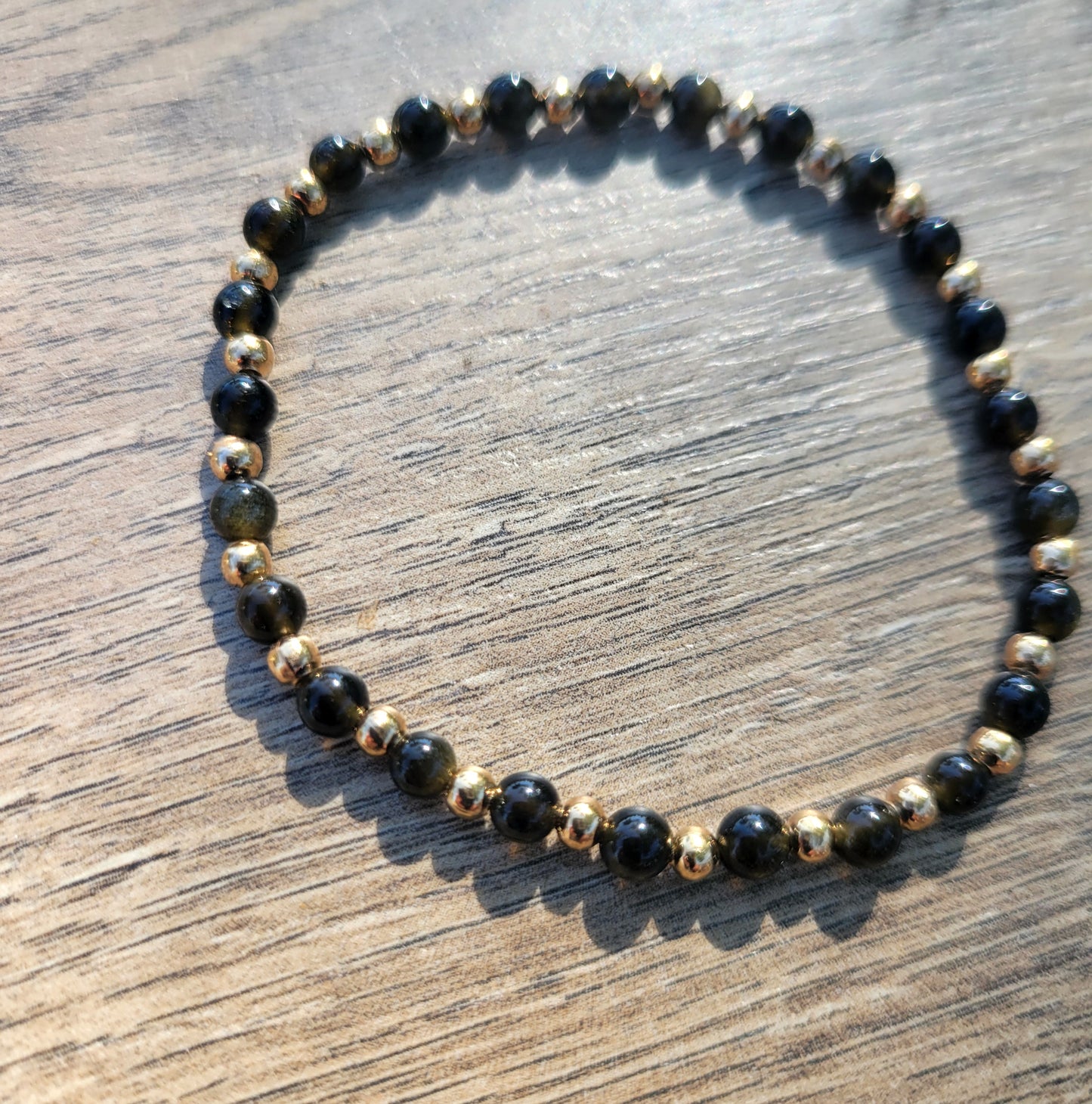Beaded Bracelet - Natural Gemstones 4mm Dainty