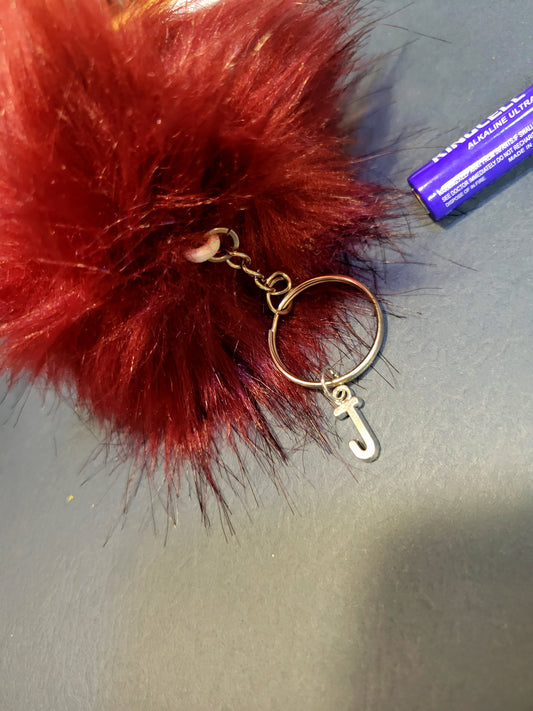 3-in faux fox fur keychains
