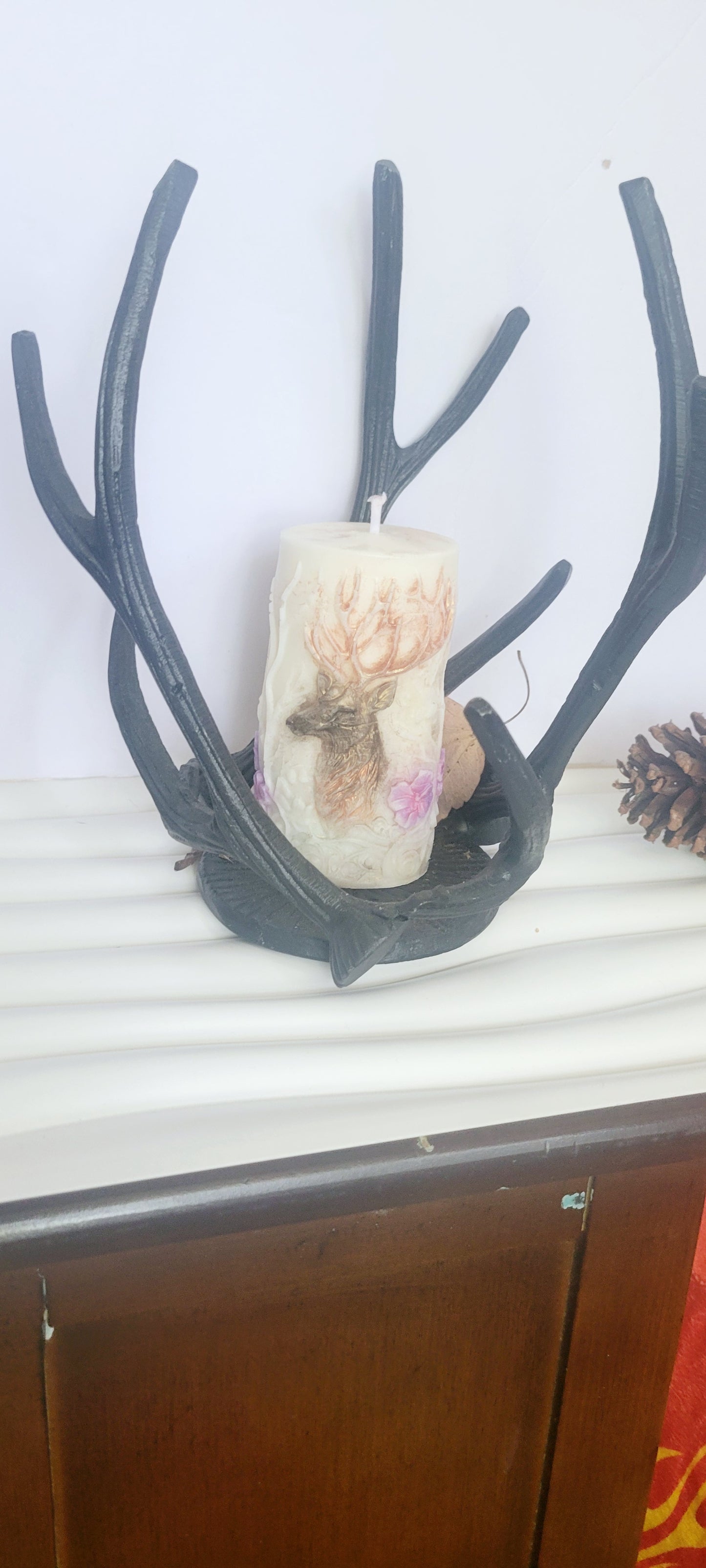 Elk Pillar Vegan Soy Wax Candle Mountain Mist 8 OZ