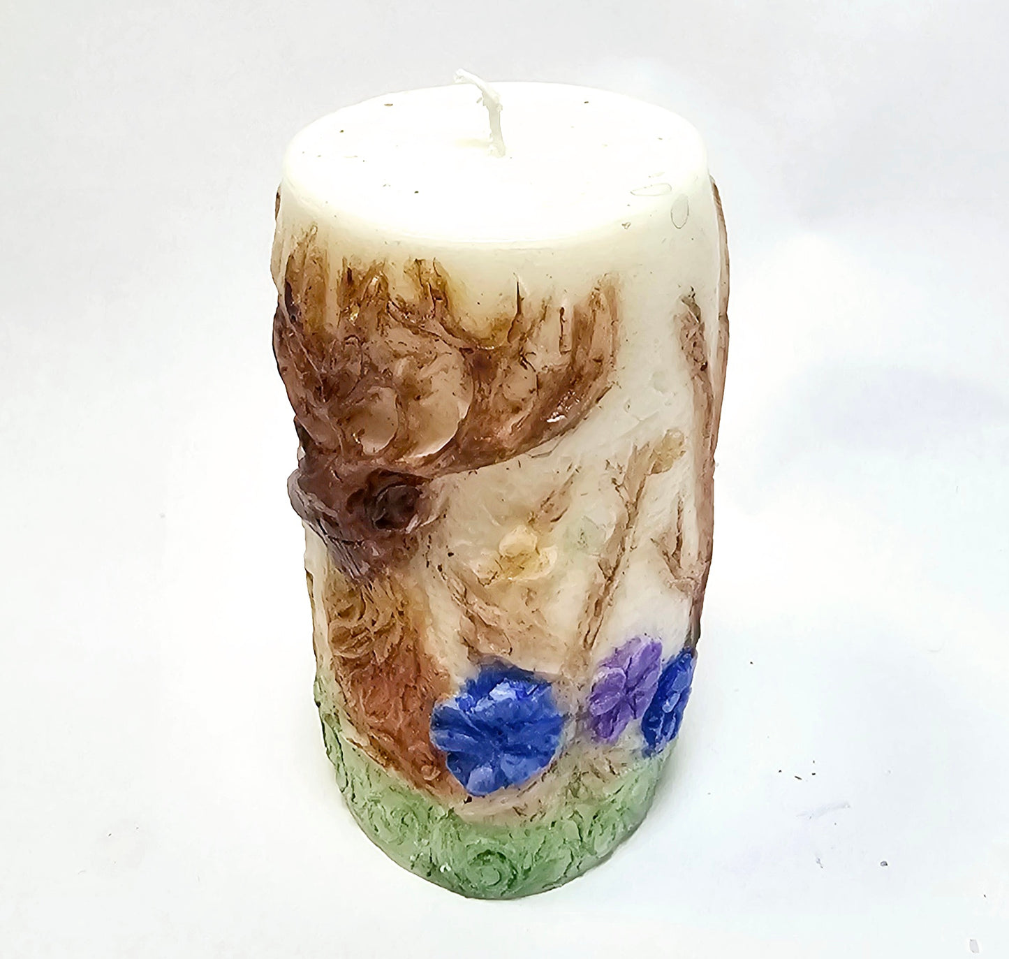 Elk Pillar Vegan Soy Wax Candle Mountain Mist 8 OZ