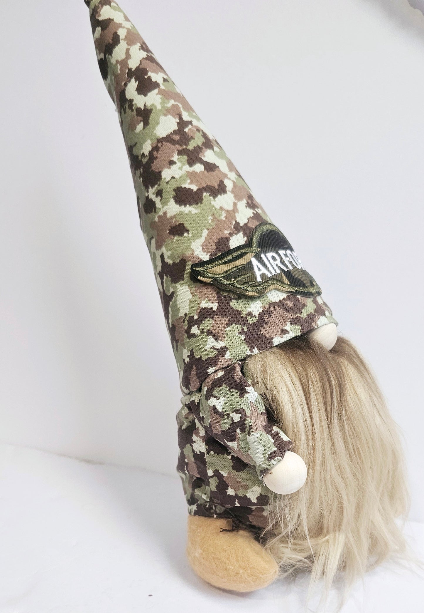 Military Tribute Gnome | Tiered Tray Decor  | Shelf Sitter 15"