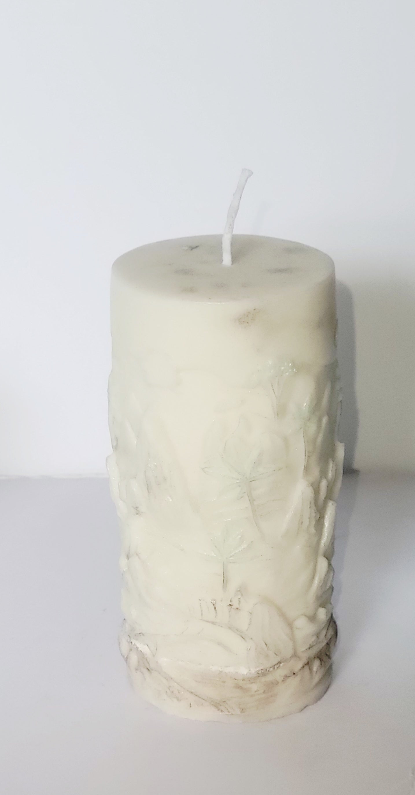 Artisan handpoured soy wax landscape pillar candle | Crisp Clean Woodsy Scent | The Misty Summit