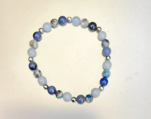 Beaded Bracelet-Aventurine, Angelite, K2 Jasper-The Inner Vision Bracelet