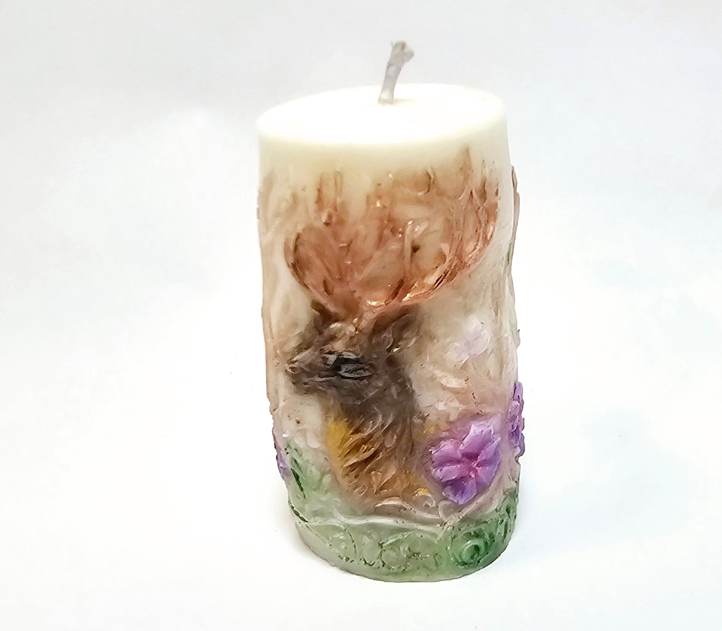 Elk Pillar Vegan Soy Wax Candle Mountain Mist 8 OZ