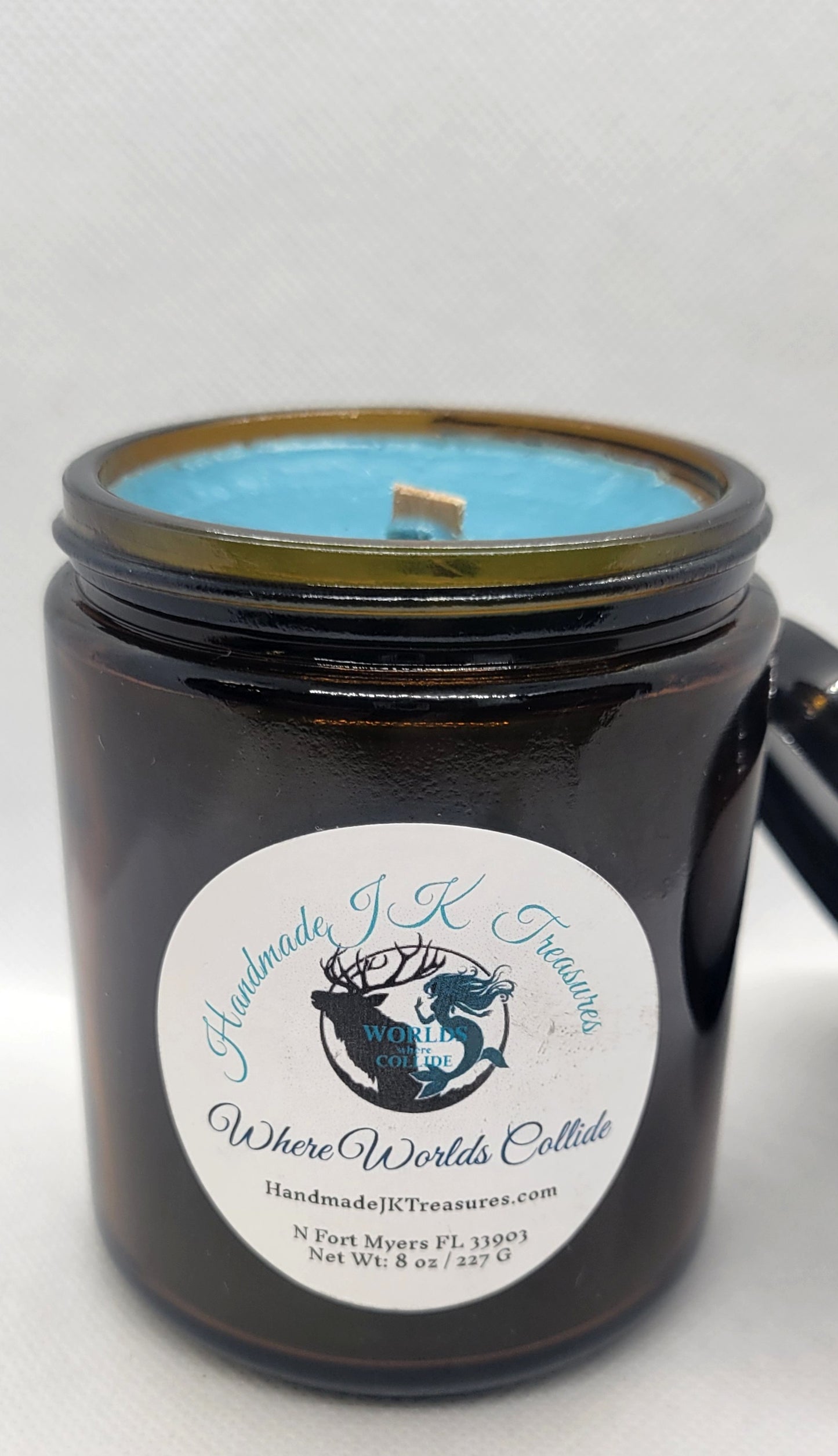 Artisan 8 oz Soy Wax Candle | Mountain Meets Ocean| Where Worlds Collide