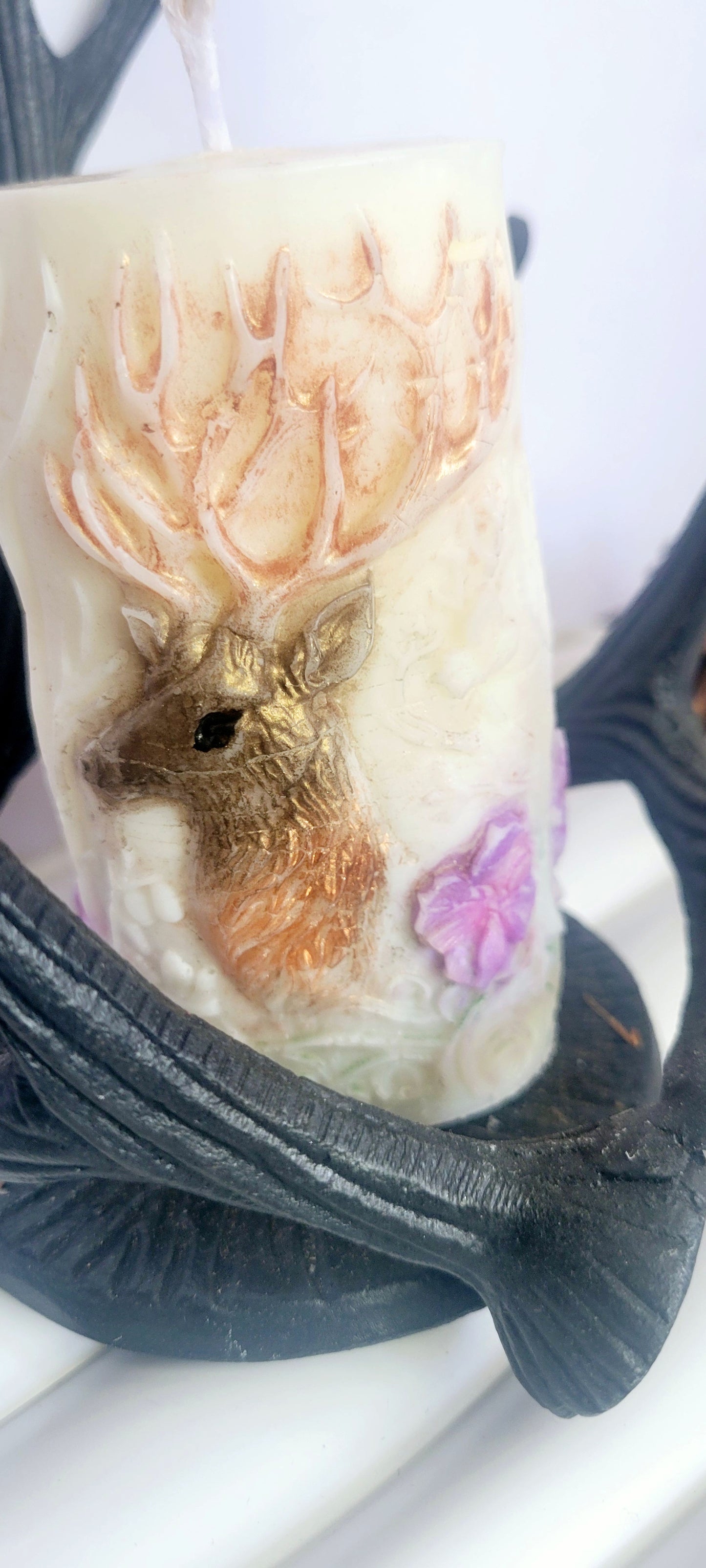 Elk Pillar Vegan Soy Wax Candle Mountain Mist 8 OZ