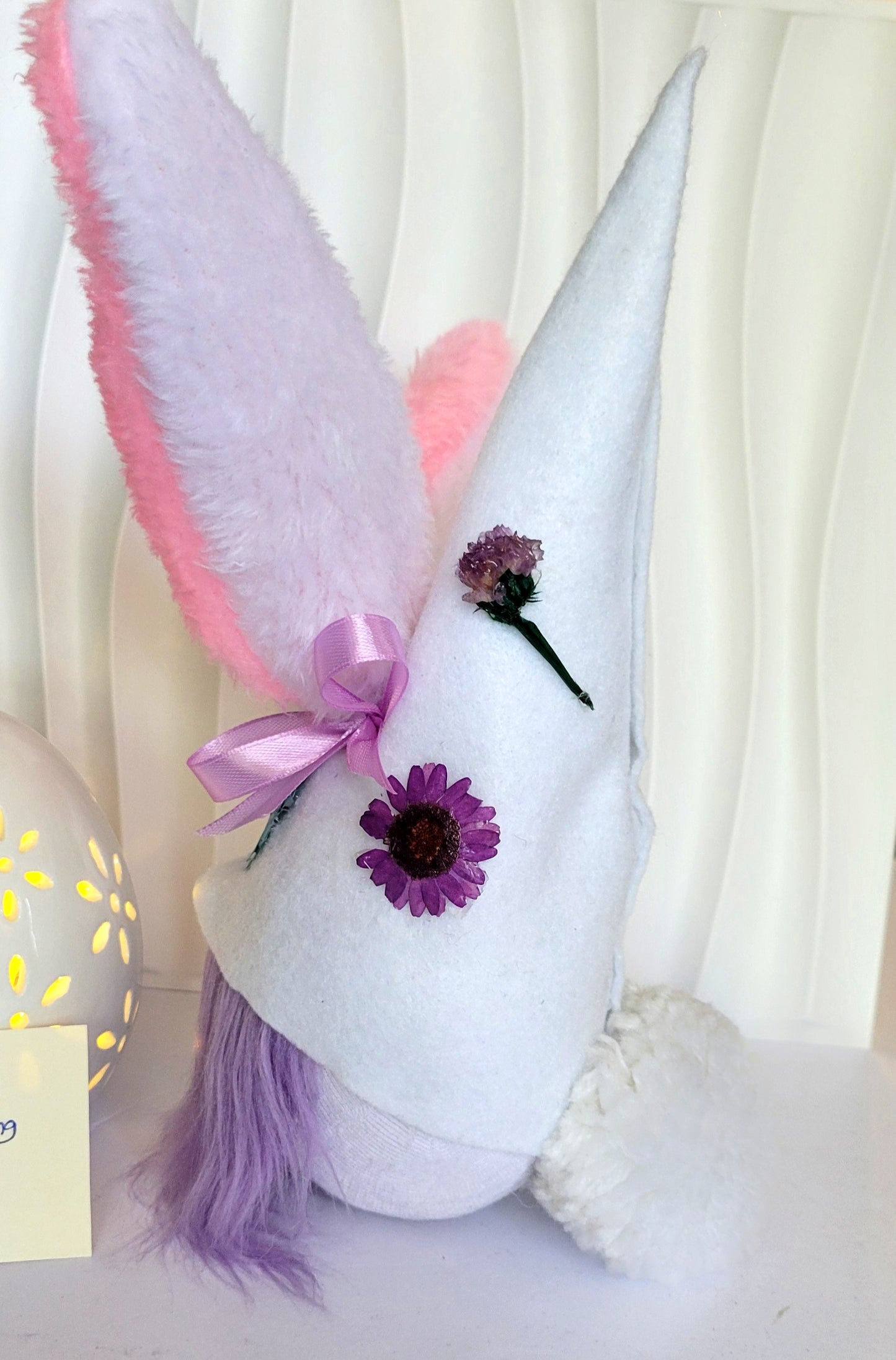 Easter Bunny Poseable Gnome Plush Home Decor 11"