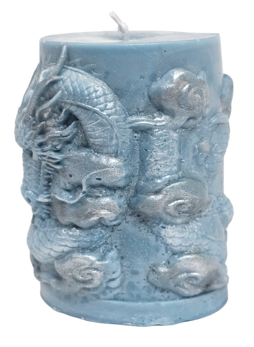 Smoking Dragon Novelty Candle, High-Detail Soy & Pillar Blend, Handmade JK Treasures, Where Worlds Collide, 5.73 oz