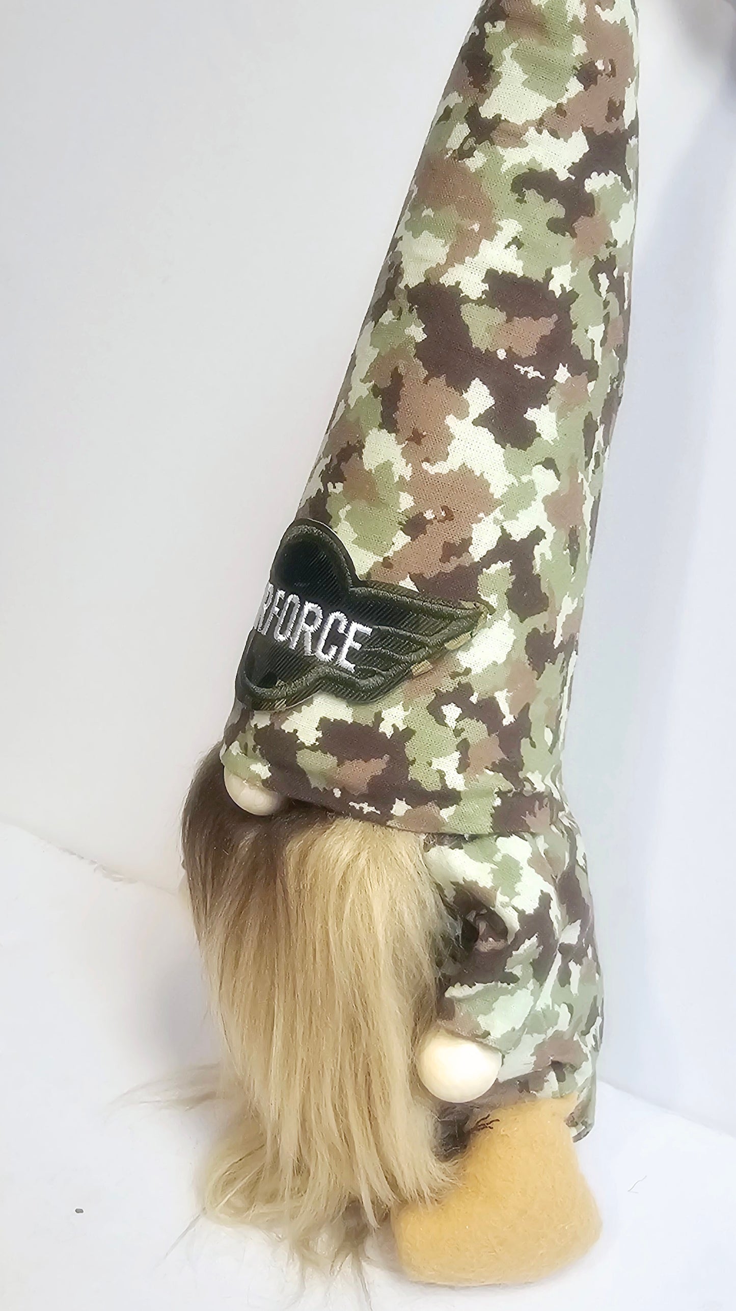 Military Tribute Gnome | Tiered Tray Decor  | Shelf Sitter 15"