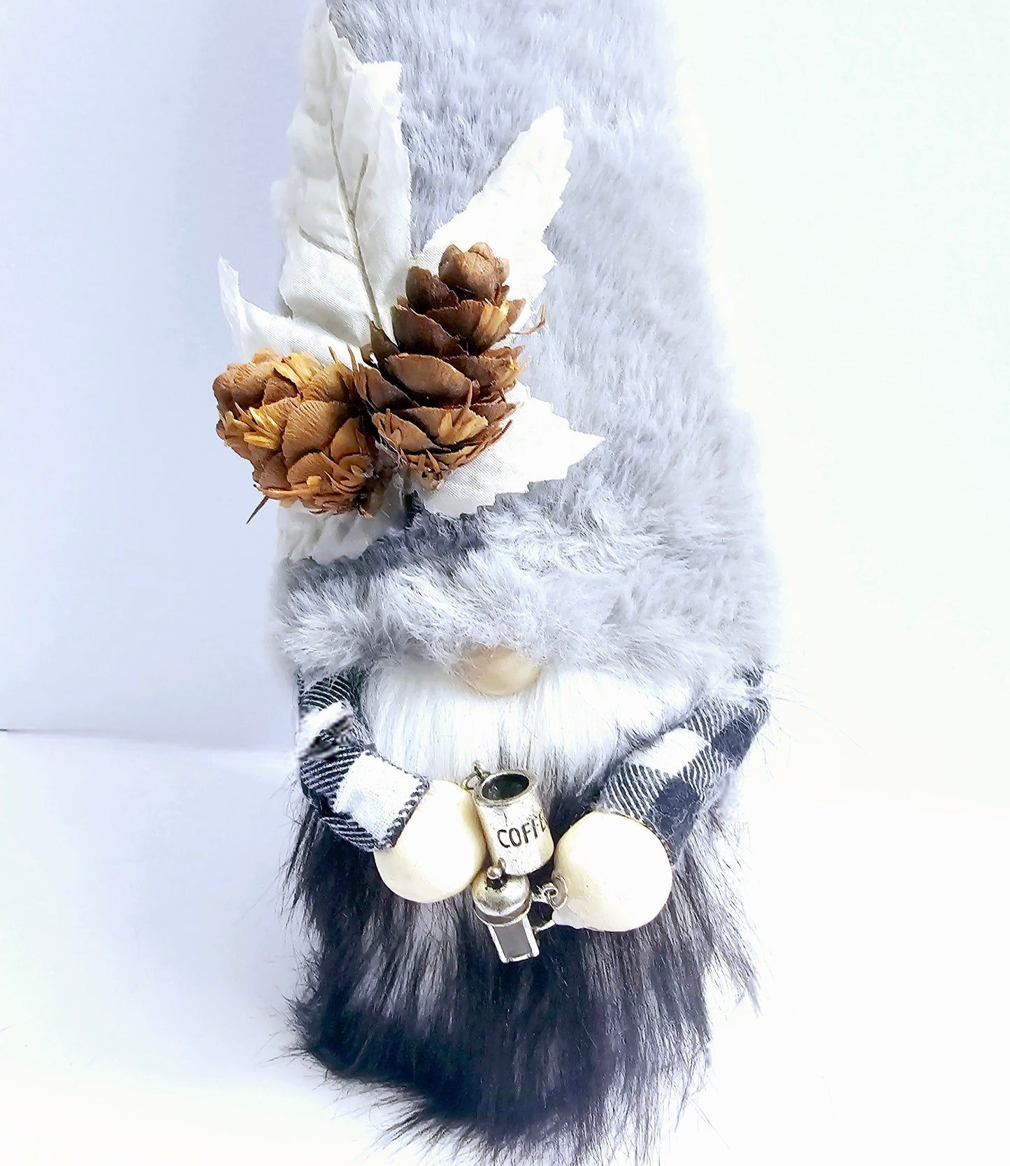 Scented Mountain Gnome, Coffee Gnome, OOAK, Coffee Bar Decor, Tiered Tray Decor, Shelf Sitter