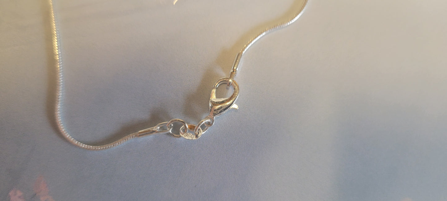 Hand crafted Fairy pendant necklace on 925 Sterling Silver chain