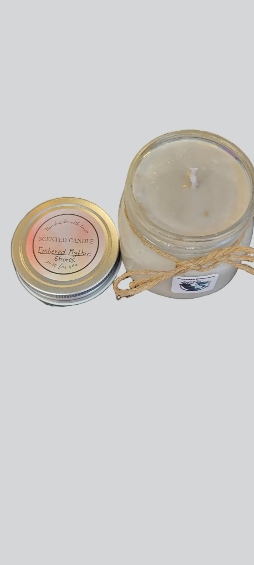 Artisan Vegan Soy Wax 8 oz Glass Mason jar candles