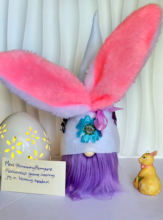 Poseable Easter bunny gnome 