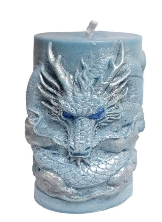 Smoking Dragon pillar candle, Where Worlds Collide 