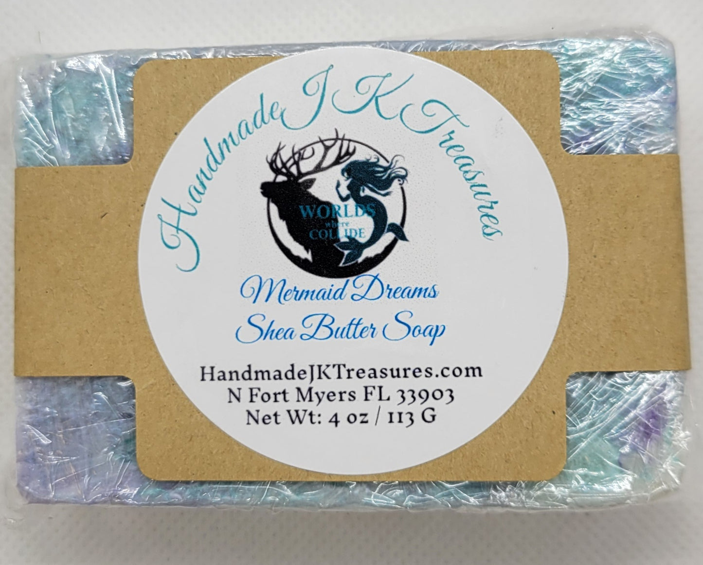 Artisan handpoured 4 oz Shea Butter Soap Coastal |  Mermaid  | Clean Air