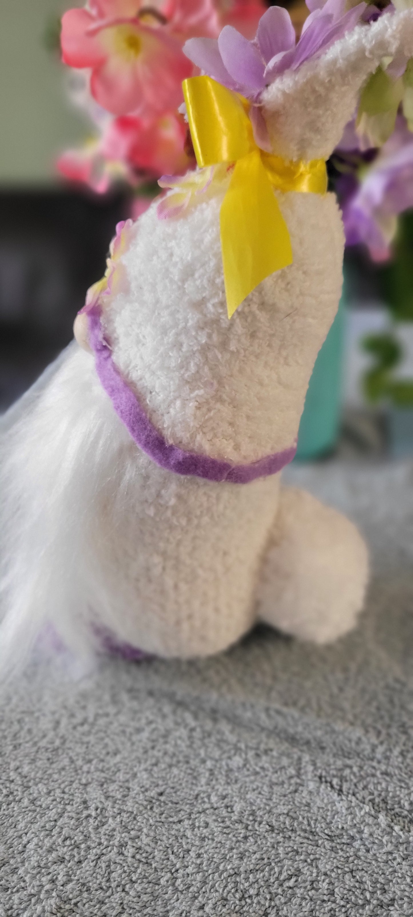 Easter Bunny Spring Time Flower Gnome