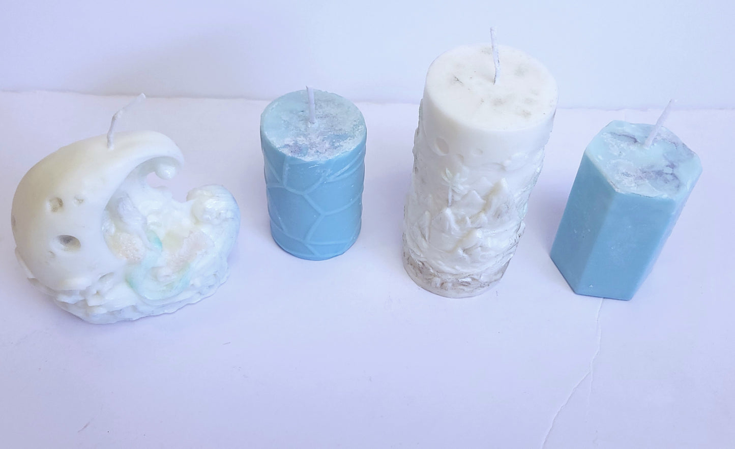 Artisan handpoured soy wax landscape pillar candle | Crisp Clean Woodsy Scent | The Misty Summit