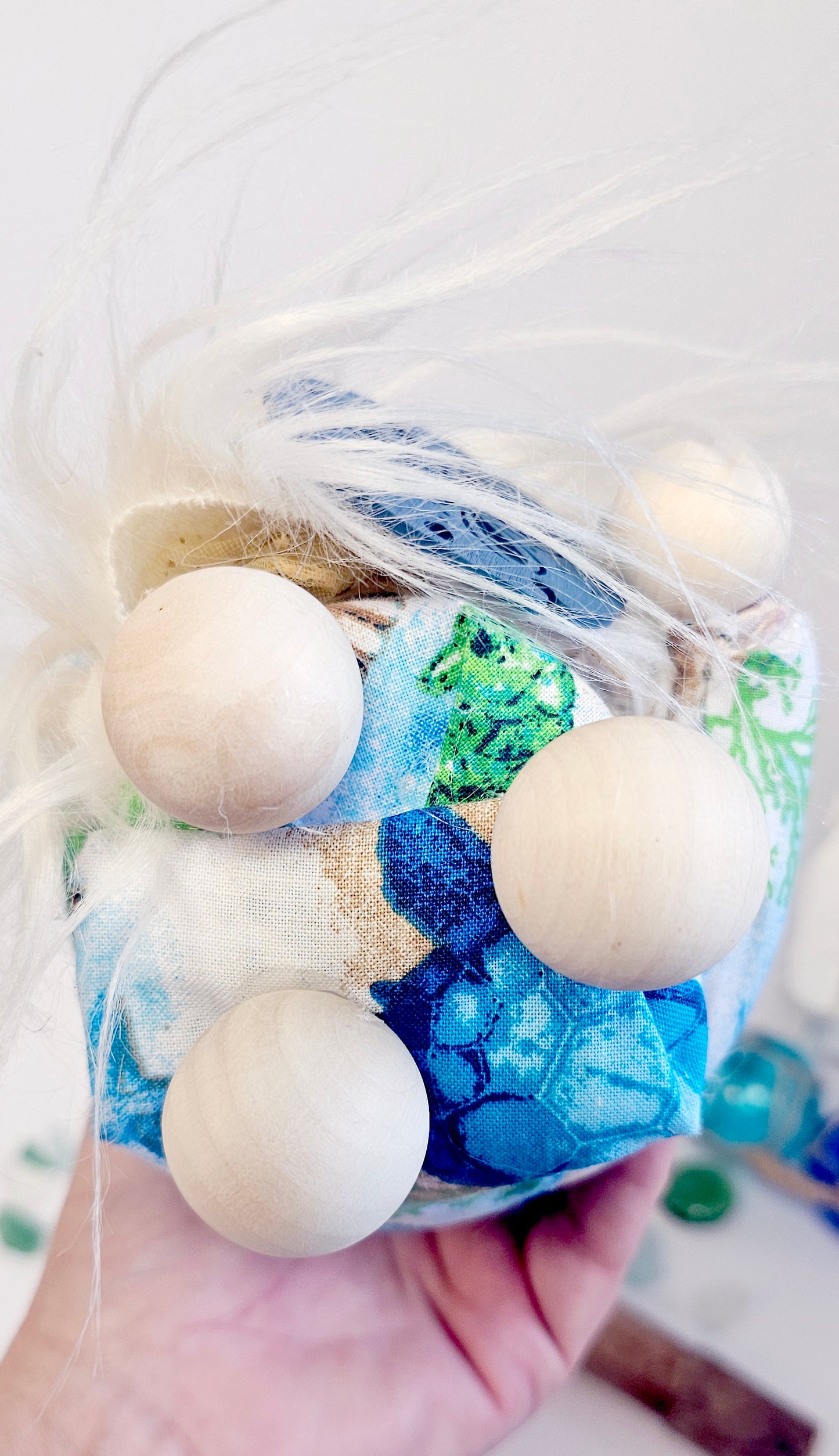 Light Up Gnome, Scented Gnome, Handmade OOAK Coastal Gnome, Fantasy Home Décor, Unique Gift