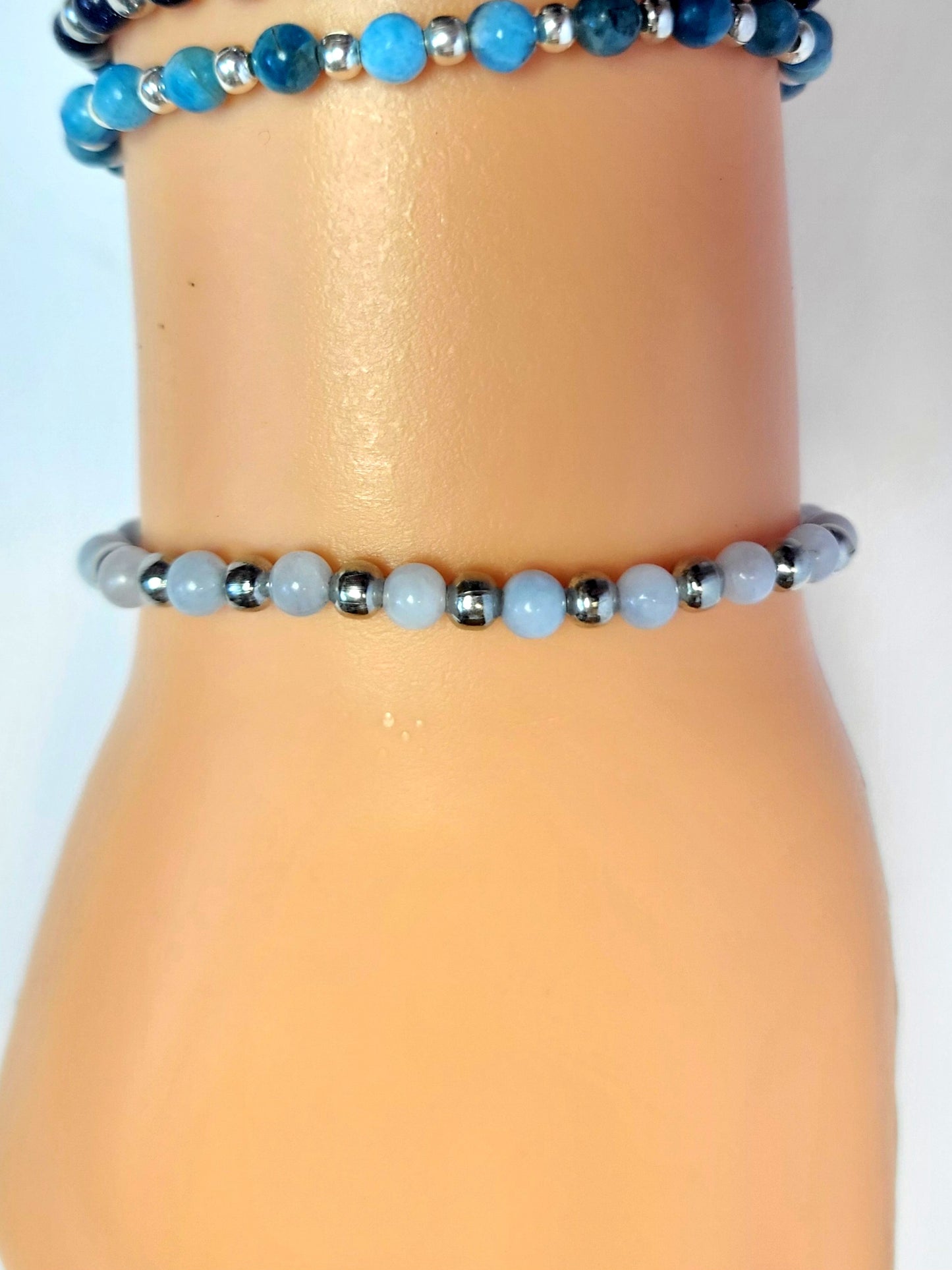 Beaded Bracelet - Natural Gemstones 4mm Dainty