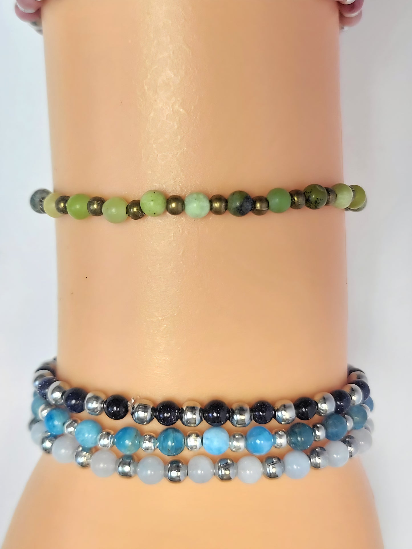 Beaded Bracelet - Natural Gemstones 4mm Dainty