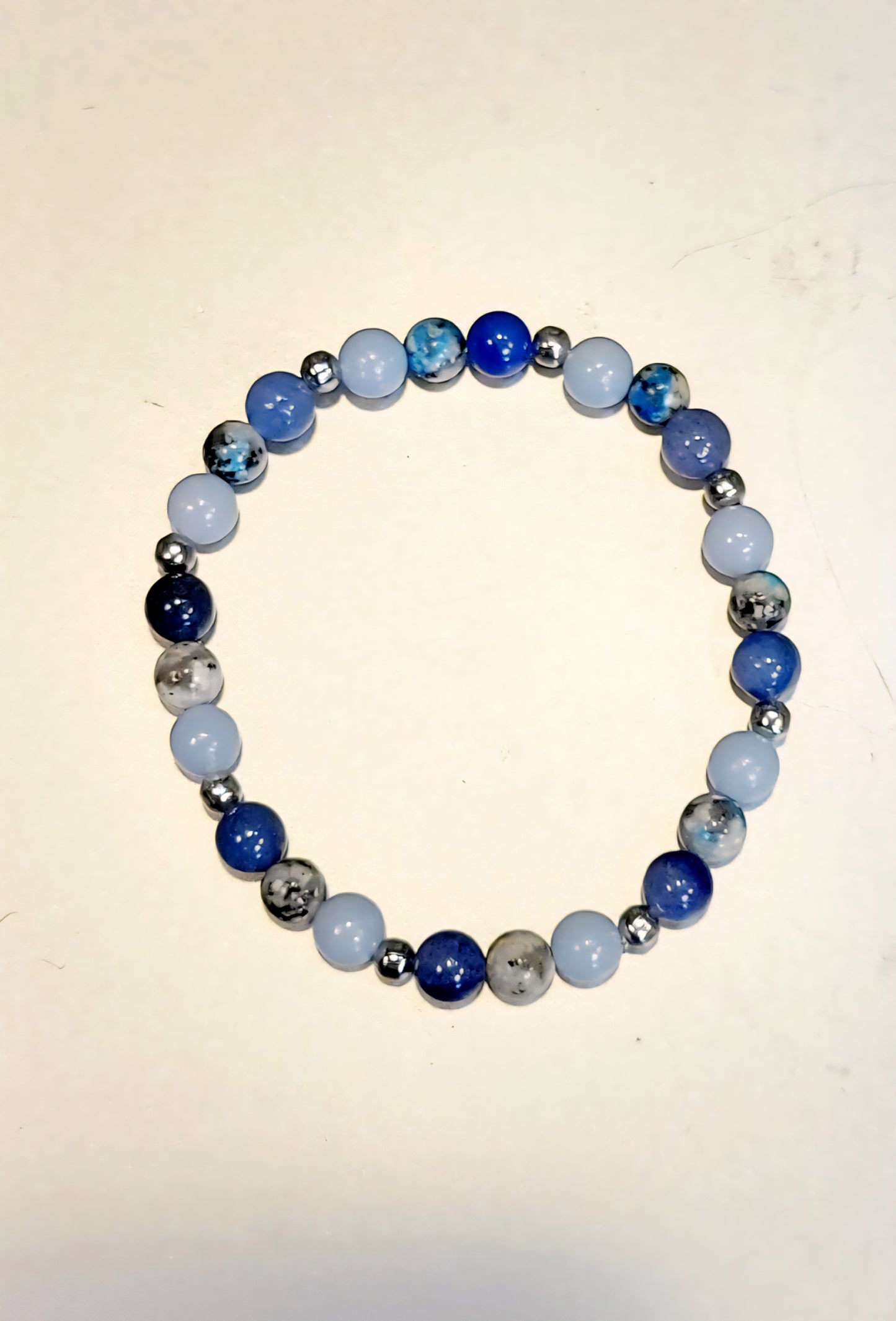 Beaded Bracelet-Aventurine, Angelite, K2 Jasper-The Inner Vision Bracelet